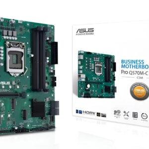 Scheda madre Asus Q570 micro ATX LGA1200 con chipset Intel, 4x DDR4, 2x DisplayPort, HDMI, Dual M.2, PCIe x16 e Gigabit LAN