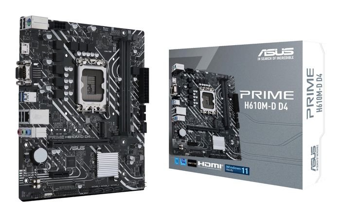 Asus H610 micro ATX – Scheda Madre con Socket LGA1700, Supporto CPU Intel 12ª/13ª Gen, 2 slot DDR4 fino a 64GB, 1x M.2 PCIe 4.0, 4x SATA III, LAN 1GbE, HDMI 2.1, VGA, USB 3.2, Audio 7.1 HD** - immagine 5