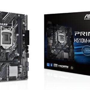 Scheda madre Asus H510 Micro ATX con socket LGA1200, supporto DDR4 fino a 64GB, slot M.2, HDMI, VGA e LAN Gigabit