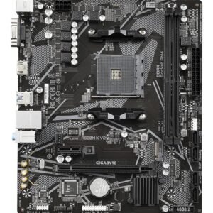 Gigabyte A520M K V2 Motherboard - Supports AMD Ryzen 5000 Series AM4 CPUs, up to 5100MHz DDR4 (OC), PCIe Gen3 x4 M.2, GbE LAN, USB 3.2 Gen 1-W128562937-EET