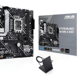 Asus Intel H610 scheda madre micro ATX con DDR5, socket LGA1700, PCIe 4.0, LAN 1GbE, Wi-Fi 5 e audio 7.1