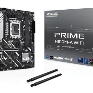 Asus PRIME H810M-A WIFI Gaming scheda madre micro ATX LGA1851 con DDR5 fino a 128GB, Wi-Fi 6, Bluetooth 5.3 e audio 7.1 canali