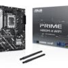 Asus PRIME H810M-A WIFI Gaming Scheda Madre mATX, Intel LGA 1851, DDR5 6400MHz, PCIe 4.0, Dual M.2, WiFi 6, HDMI, DisplayPort, Aura Sync RGB