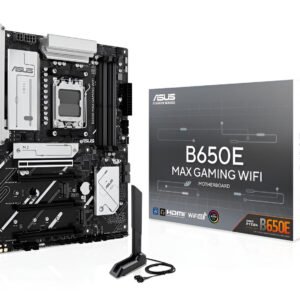 Asus B650E MAX GAMING WIFI scheda madre ATX AM5 con DDR5 fino a 256GB, PCIe 5.0, 3 slot M.2, LAN 2.5GbE e Wi-Fi 6E