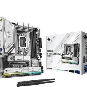 ASRock B860 Steel Legend LGA 1851 DDR5 fino a 9066MHz, Micro ATX, PCIe 5.0, Dual M.2, LAN 2.5GbE, WiFi 6E, Bluetooth 5.3, Audio 7.1CH, compatibile Intel Core Ultra Series
