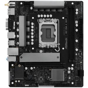 Asrock Intel H810 – Scheda Madre micro ATX con socket LGA1851, DDR5 fino a 128GB, 1x M.2 PCIe, 4x SATA III, Wi-Fi 5, Bluetooth 5.0, LAN 2.5GbE, HDMI, DisplayPort, Audio 7.1**