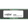 SSD Crucial E100 480GB NVMe PCIe 4.0 M.2 2280 con velocità fino a 4700MB/s lettura e 2500MB/s scrittura, ideale per upgrade PC e notebook