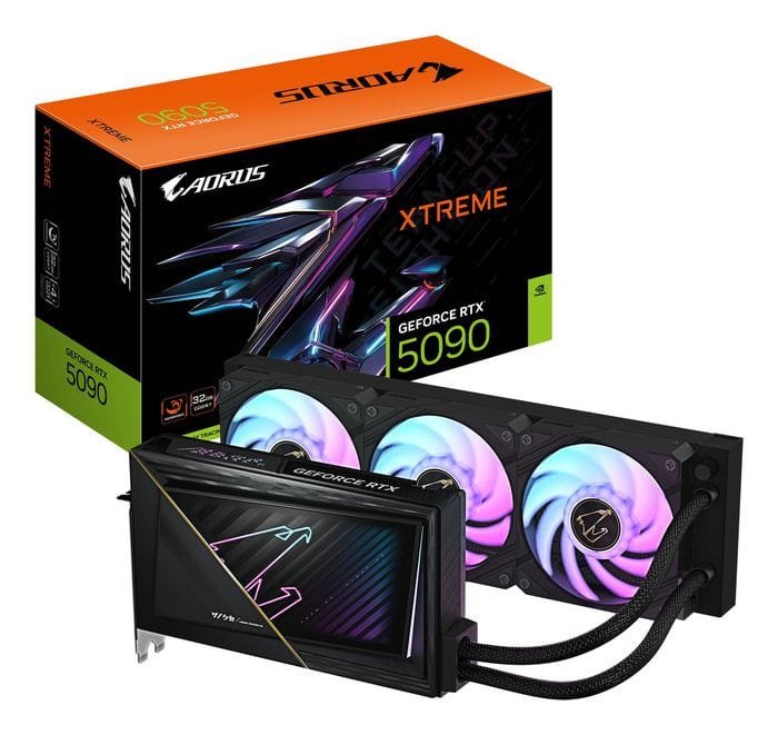 Gigabyte AORUS RTX 5090 WATERFORCE scheda grafica 32GB GDDR7 PCIe 5.0 raffreddamento a liquido RGB