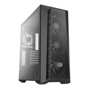 CABINET Cooler Master MasterBox 520 Mesh Blackout Edition ATX Mid Tower, Vetro Temperato, 3 Ventole SickleFlow incluse, USB-C