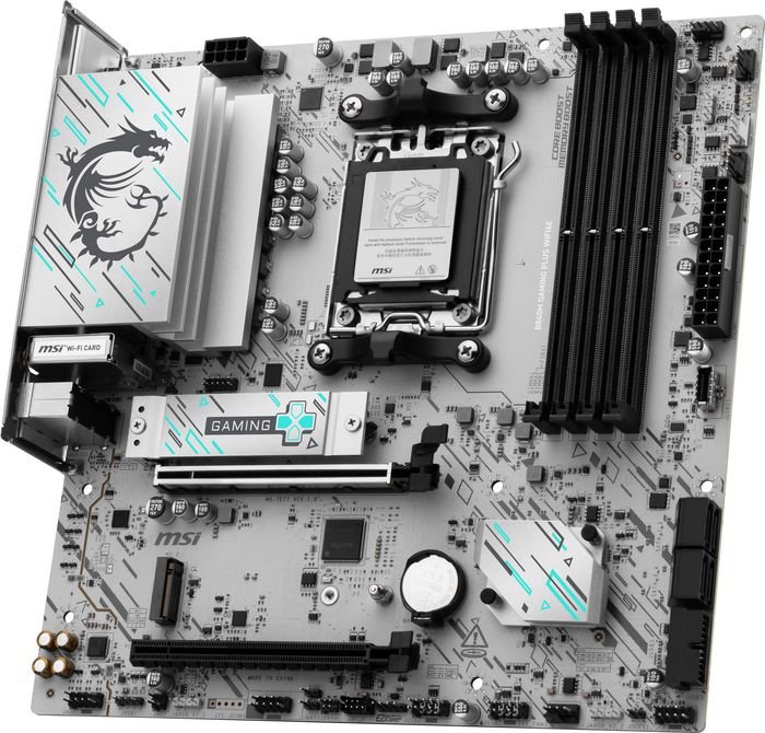 MSI B840M WIFI – Scheda Madre micro-ATX AM5 per Ryzen 7000/8000/9000, DDR5 fino a 256GB 8000MHz, 2x M.2 Gen4, 4x SATA III, LAN 2.5GbE, Wi-Fi 6E, Bluetooth 5.3, Audio 7.1 HD* - immagine 3