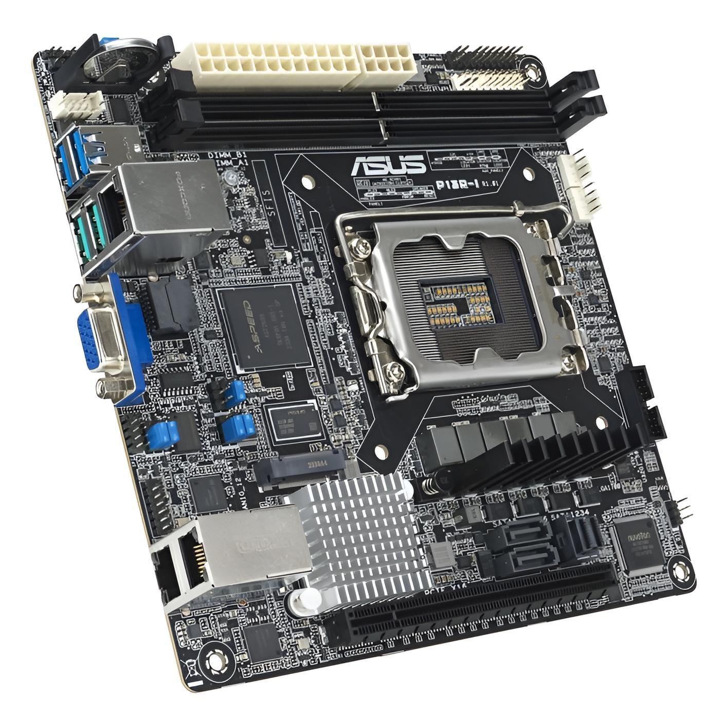 Asus P13R-I Mini-ITX server motherboard LGA1700 con supporto Intel Xeon E-2400, DDR5 ECC, PCIe 5.0, dual LAN e modulo ASMB11-iKVM