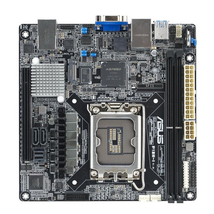 Asus P13R-I Mini-ITX – Scheda Madre Server LGA1700 Intel Xeon E-2400/6300, DDR5 ECC, PCIe 5.0, Dual LAN, 6x SATA, ASMB11-iKVM** - immagine 3