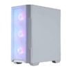 Cabinet MAG FORGE M100R white con vetro temperato, ventole ARGB, supporto Micro-ATX e Mini-ITX, illuminazione RGB e design gaming bianco