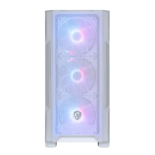 Cabinet MAG FORGE M100R WHITE Bianco con Pannello in Vetro Temperato, Ventole ARGB Preinstallate, Illuminazione RGB, 4 Slot HDD, Supporto Micro-ATX e Mini-ITX, Design Gaming Compatto e Moderno - immagine 3