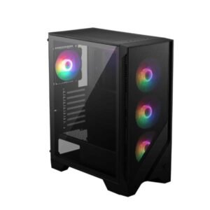 Cabinet MSI MAG FORGE 120A Airflow – Mid Tower ATX nero, vetro temperato, supporto ATX/Micro-ATX/ITX, 2 slot storage, design gaming