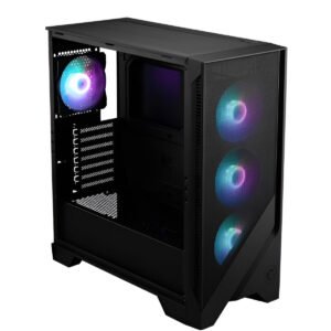 Cabinet MAG FORGE 320R AIRFLOW Mid-Tower nero con supporto ATX, Micro-ATX e Mini-ITX, vetro temperato e airflow ottimizzato