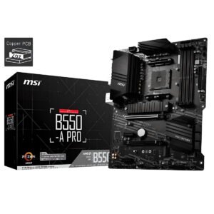 MOTHERBOARD - MSI B550-A PRO / Socket AM4 / DDR4 fino a 128GB / HDMI e DisplayPort / 6x SATA 6 Gbps / Realtek LAN e Audio ALC 892 / RAID 0/1/10 / PCIe 16x / Formato ATX / Garanzia 24 mesi