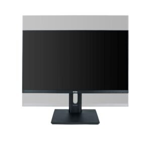 Monitor Desktop NILOX TECH 24" IPS Full HD Multimedia con Webcam, HDMI, DisplayPort, VGA, Jack Audio, 75Hz, 5ms, Altoparlanti Integrati, Regolabile in Altezza, Pivot, VESA