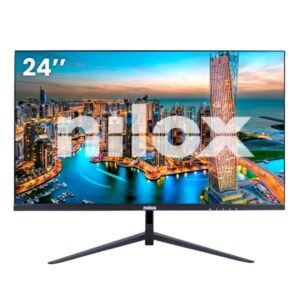Monitor Desktop – NILOX TECH 23.8" Full HD VA / 100Hz / Tempo di risposta 1ms / HDMI + DisplayPort / Supporto VESA 75x75mm / Cornice Sottile / Design Nero Ultra Slim / Garanzia 36 Mesi