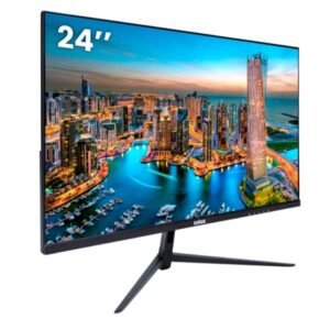 Monitor Desktop – NILOX TECH 23.8" Full HD VA / 100Hz / Tempo di risposta 1ms / HDMI + DisplayPort / Supporto VESA 75x75mm / Cornice Sottile / Design Nero Ultra Slim / Garanzia 36 Mesi