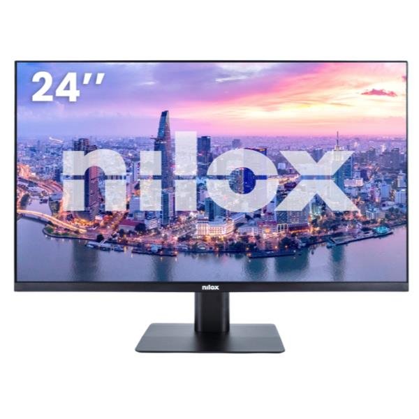 Monitor NILOX TECH 24 pollici IPS Full HD 100Hz 1ms con HDMI e DisplayPort, altoparlanti integrati e design nero sottile