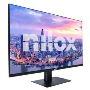Monitor Desktop NILOX TECH 23.8" IPS FHD 1920x1080, 100Hz, 1ms, HDMI, DisplayPort, Altoparlanti Integrati, Nero, VESA 100x100, Monitor PC Multimediale 24 Pollici