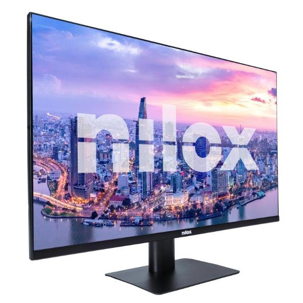 Monitor Desktop NILOX TECH 23.8" IPS FHD 1920x1080, 100Hz, 1ms, HDMI, DisplayPort, Altoparlanti Integrati, Nero, VESA 100x100, Monitor PC Multimediale 24 Pollici - immagine 2