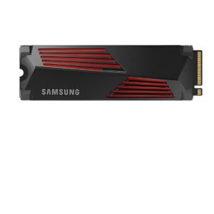SSD 990 PRO 1TB NVMe M.2 PCIe 4.0 con dissipatore integrato, velocità fino a 7.450MB/s lettura e 6.900MB/s scrittura, ideale per gaming e workstation