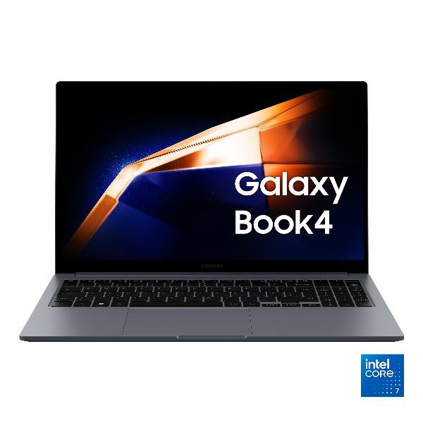 Notebook Samsung Galaxy Book4 15.6", Intel Core 7-150U, 16GB LPDDR4X, SSD 512GB PCIe 4.0, Intel Graphics, Windows 11 Pro, Grigio - immagine 2