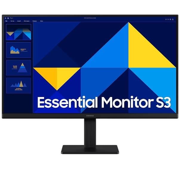 Monitor S24D300 24 pollici IPS Full HD 100Hz HDR con HDMI e VGA, design nero, schermo antiriflesso e alimentatore interno