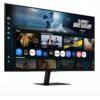 Smart Monitor S32FM700 32 pollici UHD 3840x2160 con pannello VA, HDR, porte HDMI e USB-C, Ethernet, speaker integrati e telecomando, design nero