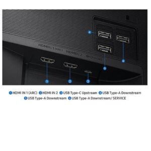 Monitor Desktop S32FM700 Smart 32" UHD VA 60Hz, USB-C, HDMI, Ethernet, Speaker Integrati, Telecomando, Montaggio VESA 100x100, Regolabile per Ufficio e Intrattenimento