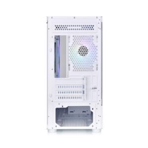 Thermaltake View 170 TG ARGB Snow Case Micro-ATX bianco con vetro temperato, 3 ventole ARGB da 120 mm incluse e design elegante