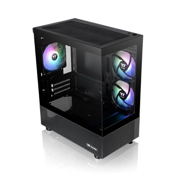 Thermaltake View 170 TG ARGB Micro-ATX Case compatto con pannelli in vetro temperato, 3 ventole ARGB Lite da 120mm incluse e design premium - immagine 3