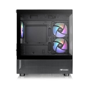 Thermaltake View 170 TG ARGB Micro-ATX Case compatto con pannelli in vetro temperato, 3 ventole ARGB Lite da 120mm incluse e design premium