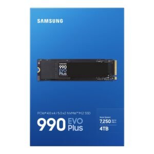 Samsung SSD 990 EVO Plus 4TB M.2 PCIe 4.0 NVMe – Velocità fino a 7150 MB/s, NAND avanzata, criptaggio hardware, compatibile PC, formato 2280, prestazioni elevate e affidabili
