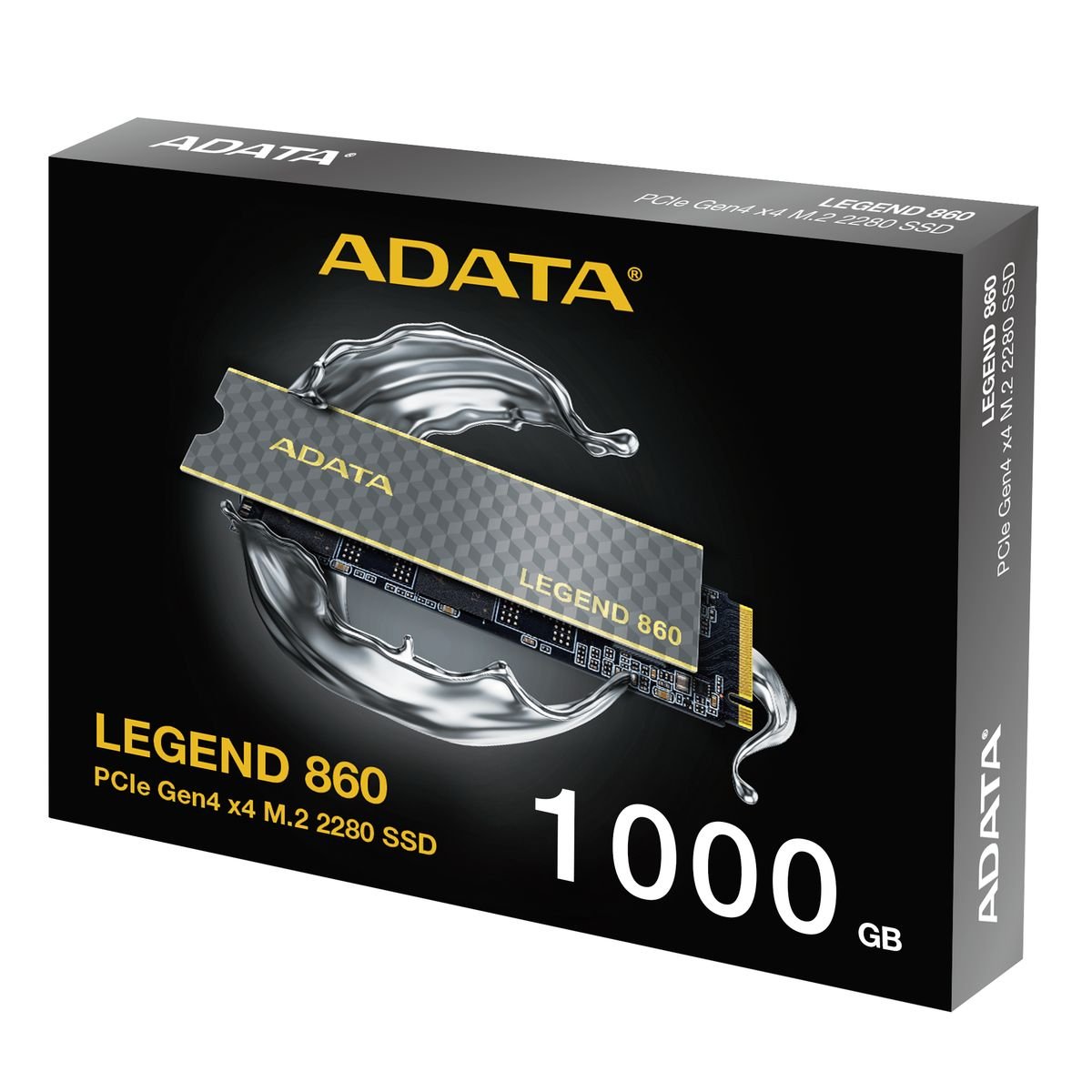 SSD ADATA LEGEND 860 1TB M.2 2280 PCIe Gen4 NVMe 1.4 ad alte prestazioni per gaming, editing e PC professionali-SLEG-860-1000GCS-CG - immagine 2