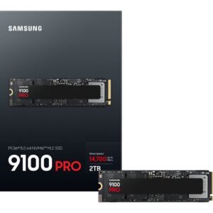 SSD Samsung 9100 PRO 2TB M.2 PCIe 5.0 NVMe - Velocità estrema 14700 MB/s lettura, 13400 MB/s scrittura, perfetto per PC e portatili di nuova generazione-MZ-VAP2T0BW-CG