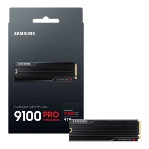 Samsung SSD 9100 PRO 4TB M.2 PCIe 5.0 NVMe con dissipatore – Prestazioni estreme per PC e console di nuova generazione-MZ-VAP4T0CW-CG